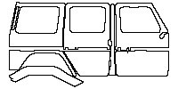 Mercedes-Benz G Class AMG G63 2013 - (right) Door+B Pillar+Rear Fender (for Right Hand Drive，paint edge extended 10mm)