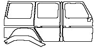 Mercedes-Benz G Class AMG G63 2013 - (right) Door+B Pillar+Rear Fender (for Left Hand Drive)
