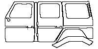 Mercedes-Benz G Class AMG G63 2013 - (left) Door+B Pillar+Rear Fender (for Left Hand Drive,paint edge extended 10mm)
