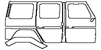 Mercedes-Benz G Class AMG G63 2013 - (right) Door+B Pillar+Rear Fender (for Left Hand Drive,paint edge extended 10mm)