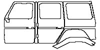 Mercedes-Benz G Class AMG G63 2013 - (left) Door+B Pillar+Rear Fender (for Right Hand Drive)