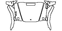 Mercedes-Benz G Class G500 2013 - Hood+Fender (paint edge extended 10mm, with V8 emblem on fender.)
