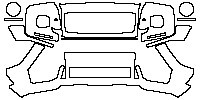 Mercedes-Benz G Class AMG G63 2013 - Bumper+Grille+Headlamp (paint edge extended 10mm)