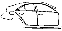 Cadillac CT4 Exterior 2020 - (right) Door+Side Skirt+Rear Fender