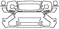 Mercedes-Benz G Class G500 2013 - Bumper+Grille+Headlamp (paint edge extended 10mm)