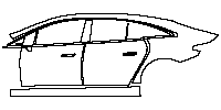 Mercedes-Benz EQS Exterior 2023 - (left) Door+Side Skirt+Rear Fender