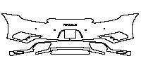 Porsche 911 Turbo S 2011 - Rear Bumper (for US license plate cutout, Aerokit Turbo, with PORSCHE and 911 Turbo S emblem)