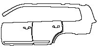 Toyota Land Cruiser Exterior 2016 - (right) Door+Rear Fender (with chrome trim on doors)