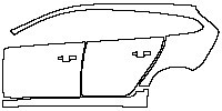 Volvo V60 R-Design 2014 - (left) Door+Rear Fender+Side Skirt