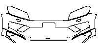 Volkswagen Touareg Hybrid 2011 - Bumper+Headlamp (with license trim)