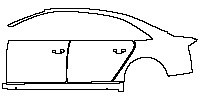 Audi A8 A8 L (Extended Wheelbase) 2011 - (left) Door+Rear Fender+Side Skirt