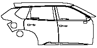 Nissan Rogue SL 2021 - (right) Door+Side Skirt+Rear Fender