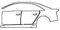 Audi A8 S8 (for Europe) 2013 - (left) Door+Rear Fender+Side Skirt