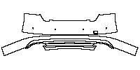 Audi A8 S8 (for Europe) 2013 - Rear Bumper