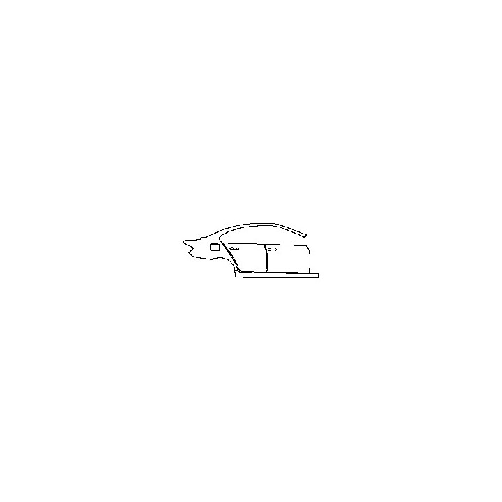 BMW 5 Series Sedan 2011 - (right) Door+Rear Fender+Side Skirt