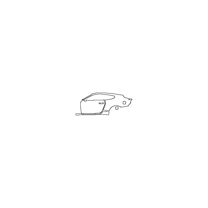 Ford Mustang Fastback 2015 - (left) Door+Side Skirt+Rear Fender (with spoiler)