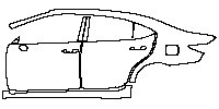 Lexus ES Exterior 2013 - (left) Door+BC Pillar+Rear Fender+Side Skirt