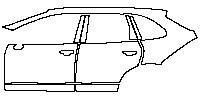Porsche Cayenne Cayenne Turbo 2015 - (left) Door+BC Pillar+Rear Fender