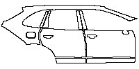 Porsche Cayenne Cayenne Turbo 2015 - (right) Door+BC Pillar+Rear Fender