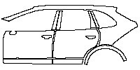 Porsche Cayenne Cayenne GTS 2012 - (left) Door+BC Pillar+Rear Fender