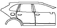Porsche Cayenne Cayenne GTS 2012 - (right) Door+BC Pillar+Rear Fender