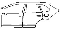 Porsche Cayenne Cayenne S E-Hybrid 2011 - (left) Door+BC Pillar+Rear Fender