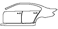 BMW 5 Series Sedan 2014 - (left) Door+Side Skirt+Rear Fender