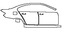BMW 5 Series Sedan 2014 - (right) Door+Side Skirt+Rear Fender