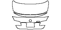 BMW 5 Series Sedan 2014 - Trunk Lid (for US license plate frame, with''M5''emblem)