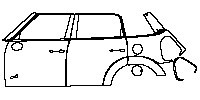 MINI MINI Countryman Cooper All4 2011 - (left) Door+Rear Fender (with ''ALL4'' emblem on front door)