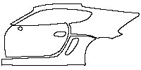 Porsche Cayman Cayman S 2014 - (left) Door+Rear Fender+Side Skirt
