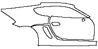 Porsche Cayman Cayman S 2014 - (right) Door+Rear Fender+Side Skirt