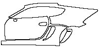 Porsche Cayman Cayman GT4 2016 - (left) Door+Side Skirt+Rear Fender
