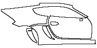 Porsche Cayman Cayman GT4 2016 - (right) Door+Side Skirt+Rear Fender