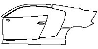 Audi R8 V10 2009 - (left) Door+Rear Fender+Side Skirt