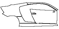 Audi R8 V10 2009 - (right) Door+Rear Fender+Side Skirt