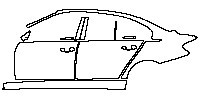 BMW 3 Series Sedan 2012 - (left) Door+B Pillar+Rear Fender+Side Skirt