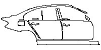 BMW 3 Series Sedan 2012 - (right) Door+B Pillar+Rear Fender+Side Skirt