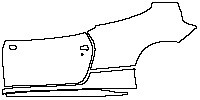 Ferrari 458 Spider 2012 - (left) Door+Rear Fender+Side Skirt (for Left Hand Drive)