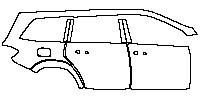 Mercedes-Benz GL Sport 2013 - (right) Door+BC Pillar+Rear Fender (without chrome handle inserts on doors)