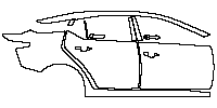 Nissan Altima (US) SR 2023 - (right) Door+Rear Fender (with Splash Guards)