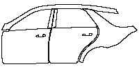 Mercedes-Benz ML Sport 2012 - (left) Door+B Pillar+Rear Fender