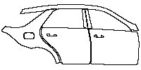 Mercedes-Benz ML Sport 2012 - (right) Door+B Pillar+Rear Fender