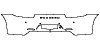 Porsche 911 Carrera 2012 - Rear Bumper (for EU license plate frame cutout, with ''PORSCHE'' emblem, with 4 PDC)