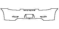 Porsche 911 Carrera 2012 - Rear Bumper (for US license plate frame cutout, with ''PORSCHE'' emblem)