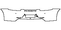 Porsche 911 Targa 4 GTS 2015 - Rear Bumper (for Chinese License Plate Frame, with ''PORSCHE'' emblem, with 4 PDC)