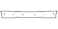 Tesla Model S Base 2012 - Rear Bumper