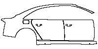 Audi A8 A8 L (Extended Wheelbase) 2011 - (right) Door+Rear Fender+Side Skirt