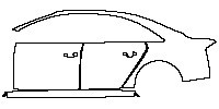 Audi A8 S8 (for Europe) 2013 - (left) Door+Rear Fender+Side Skirt