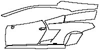 Lamborghini Gallardo LP 570-4 Superleggera 2011 - (left) Door+Side Skirt+Rear Fender (for Left Hand Drive)